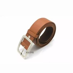 Brown men's leather belt